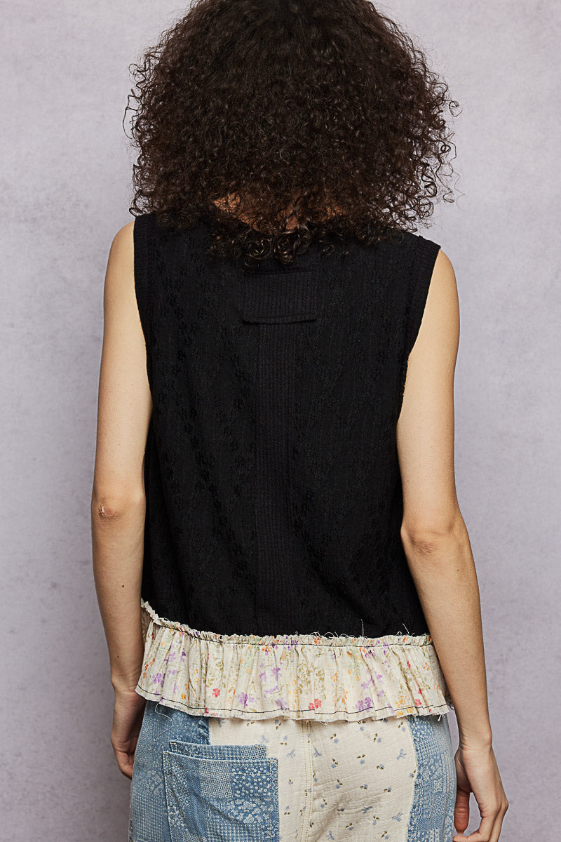 POL Floral Print V-Neck Textured Tank **SALE** on Simply Obsessed