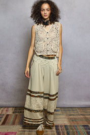 POL Button Down Cropped Crochet Vest with Scalloped Edge on Simply Obsessed