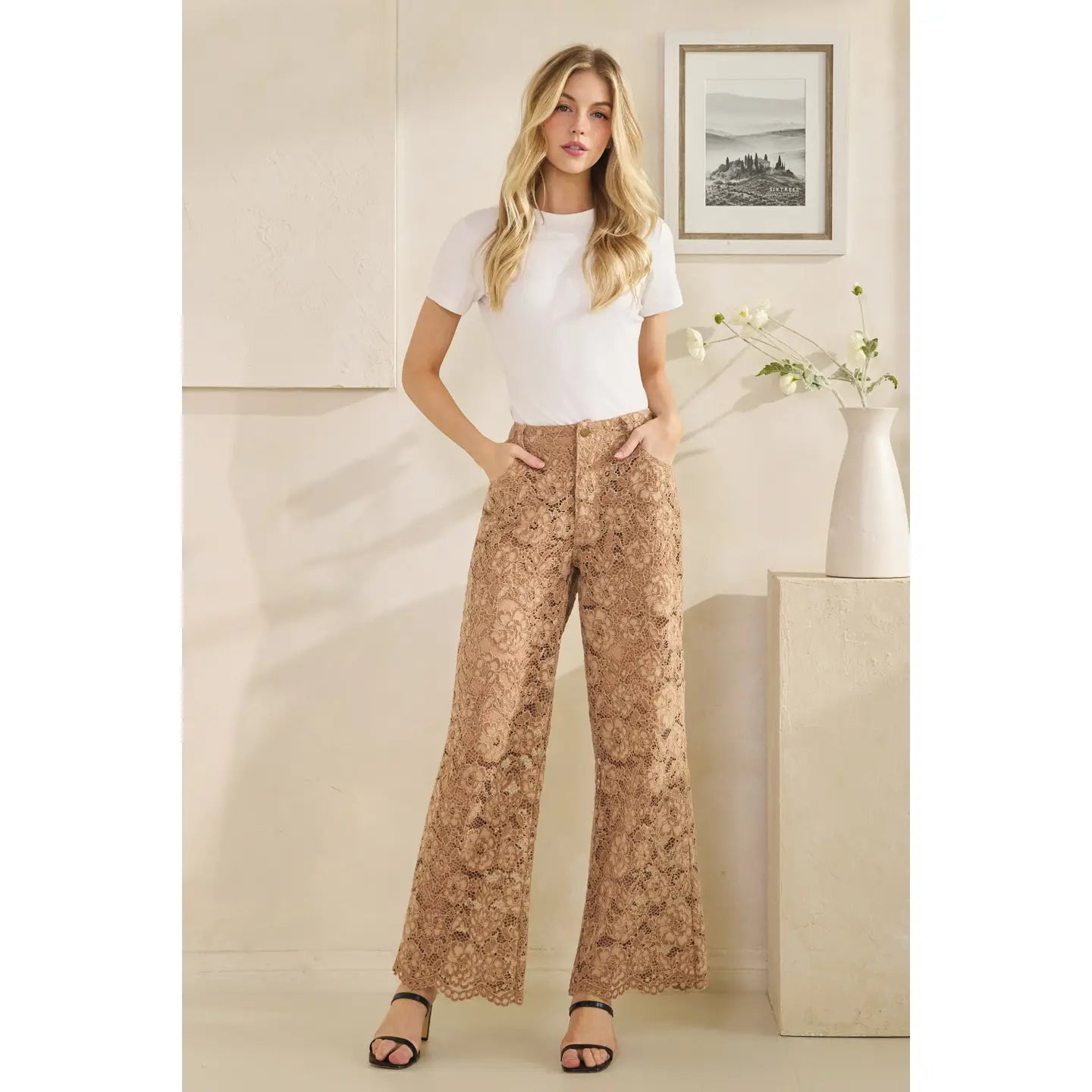 OLI + HALI Floral Lace Pants on Simply Obsessed