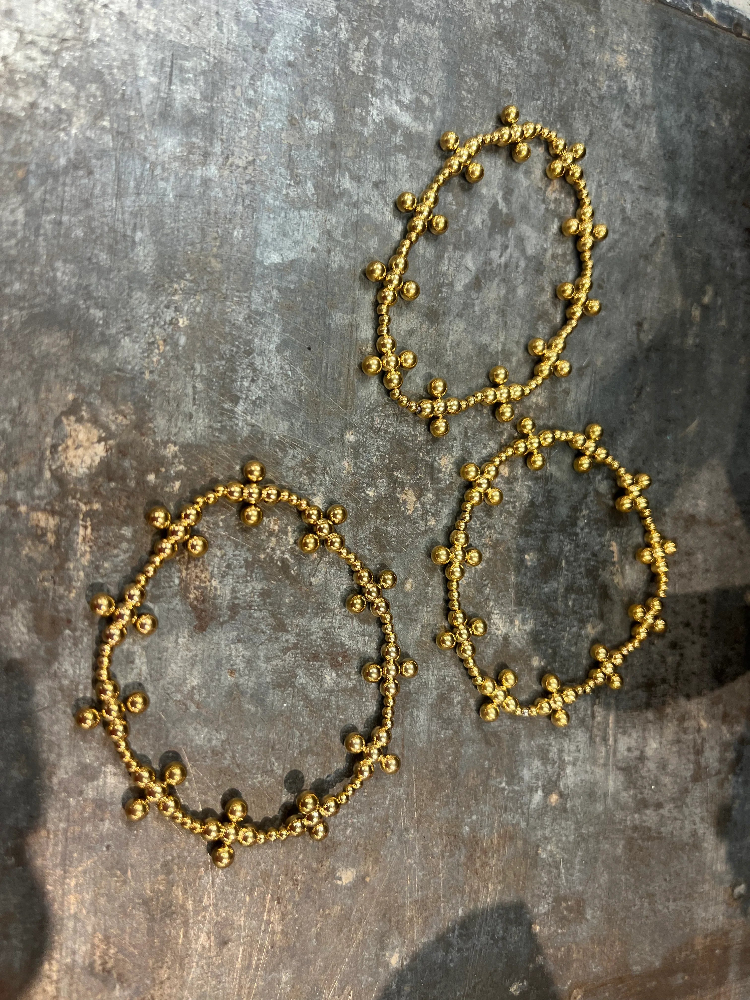 GALORE Plated Gold Cross Bracelet on Simply Obsessed