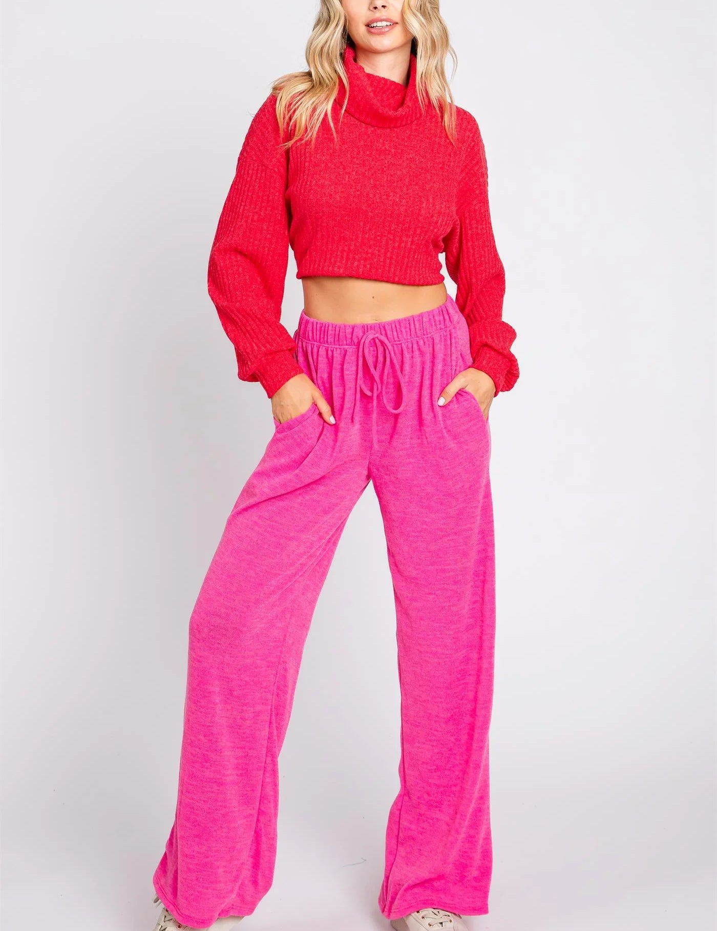 GEEGEE Cozy Daily Pants - HOT PINK on Simply Obsessed