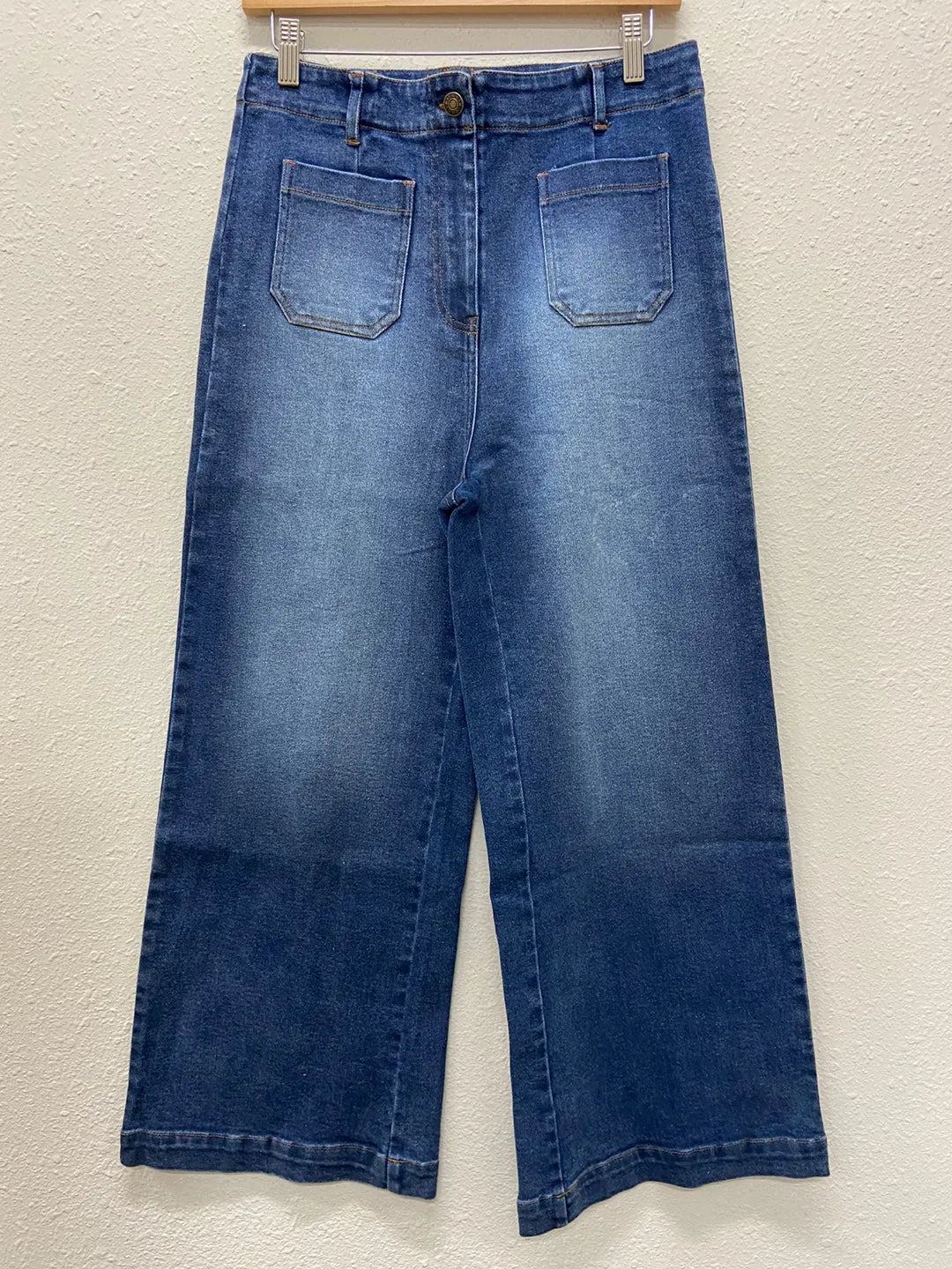 GEEGEE Wide Leg Pocket Denim Jeans on Simply Obsessed