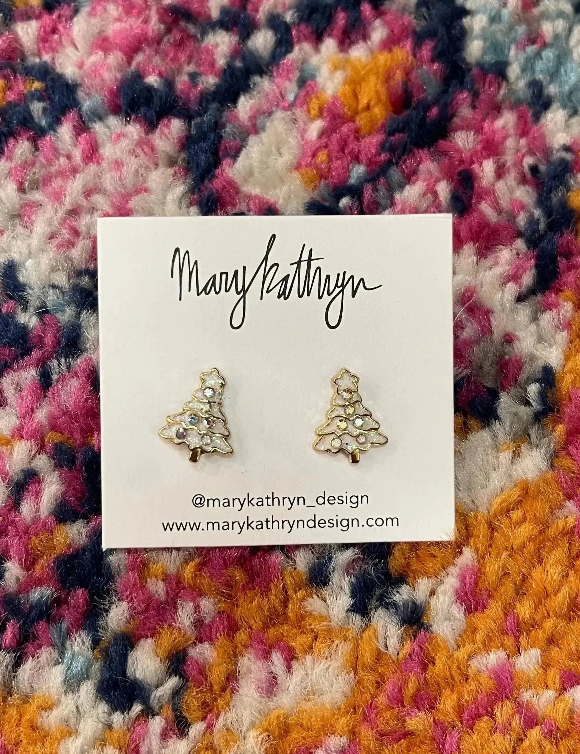 Glitzy Christmas Tree Studs on Simply Obsessed