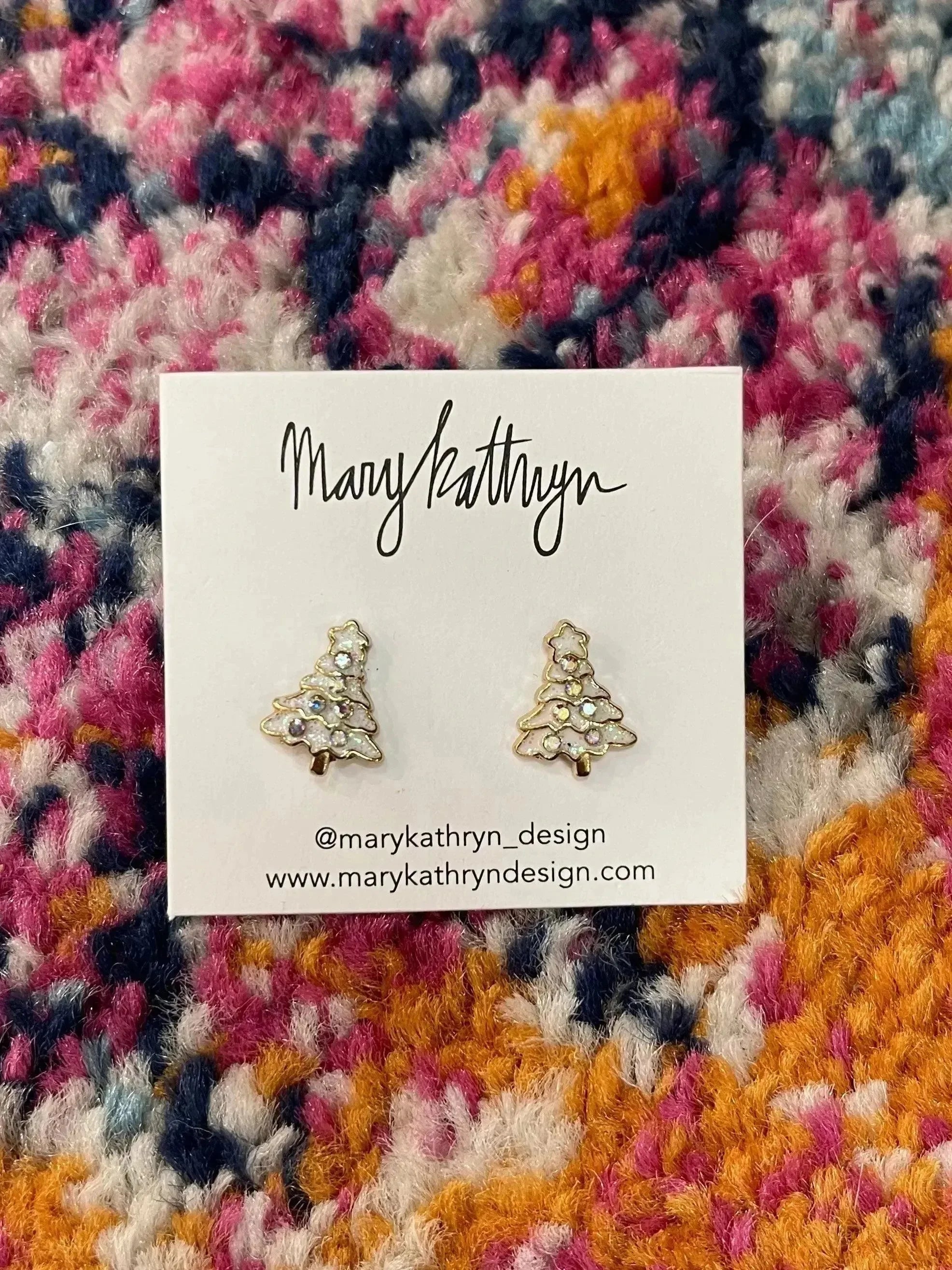 Glitzy Christmas Tree Studs on Simply Obsessed