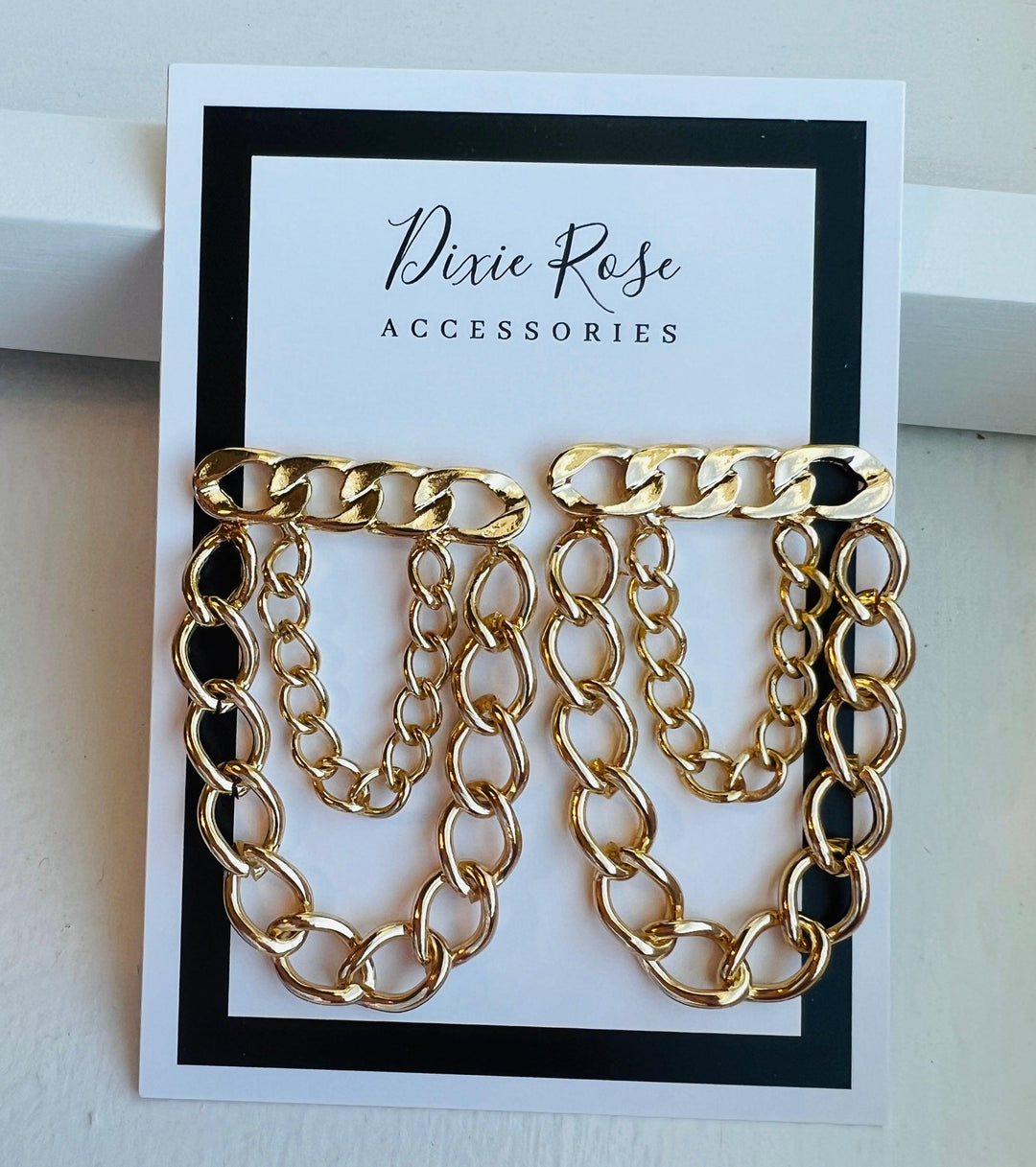 Gold Chain Earrings by Dixie Rose on Simply Obsessed