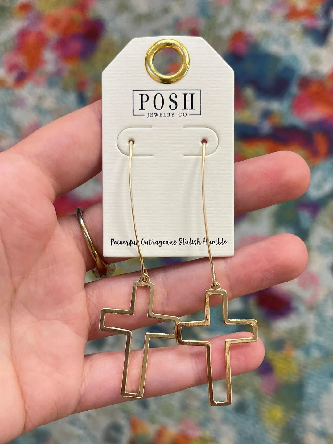 Gold Cross Earrings on Simply Obsessed