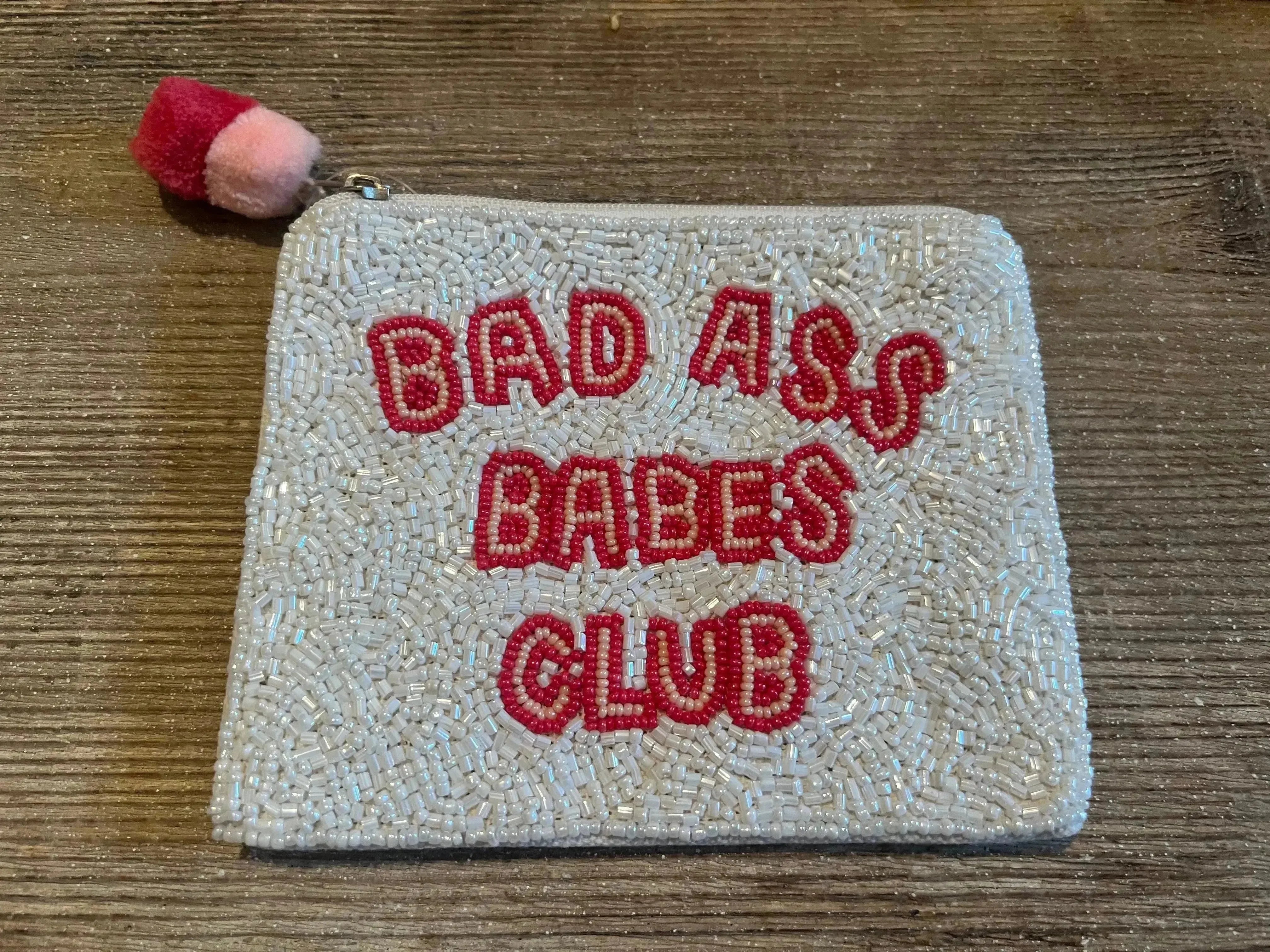 Hand Beaded Bad A** Large Coin Purse on Simply Obsessed