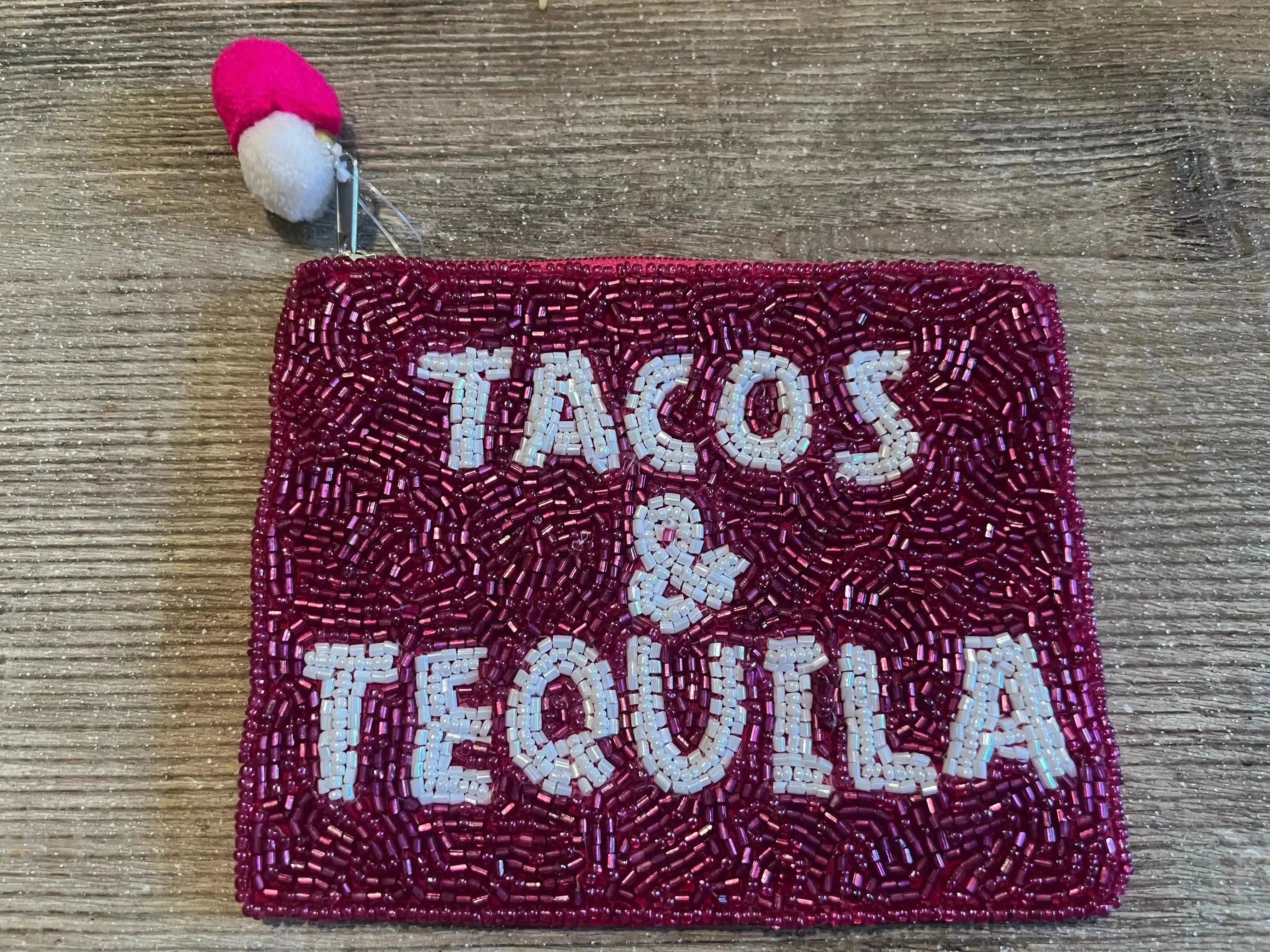 Hand Beaded Large Tacos Coin Purse on Simply Obsessed