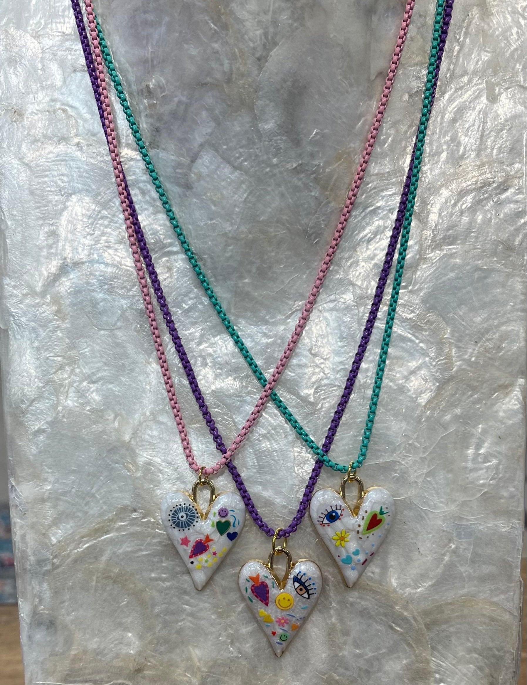 Happy Heart Charm Necklace on Simply Obsessed