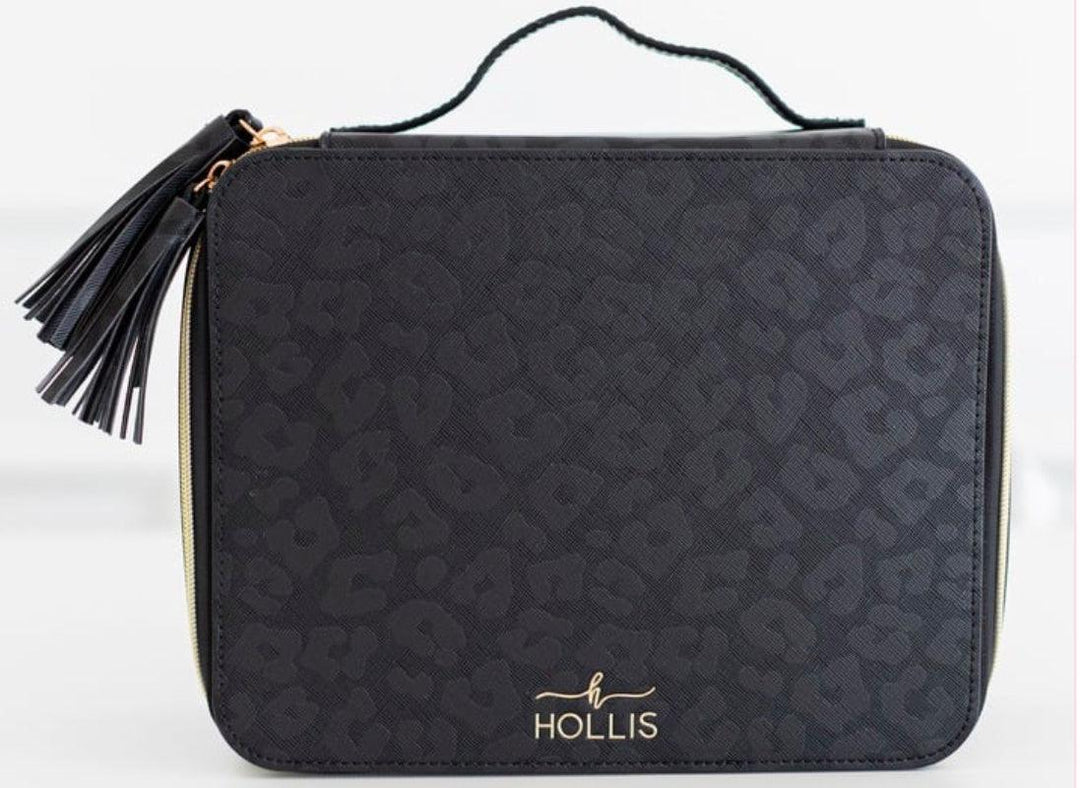 HOLLIS Black Leopard Jetsetter Cosmetic Bag on Simply Obsessed