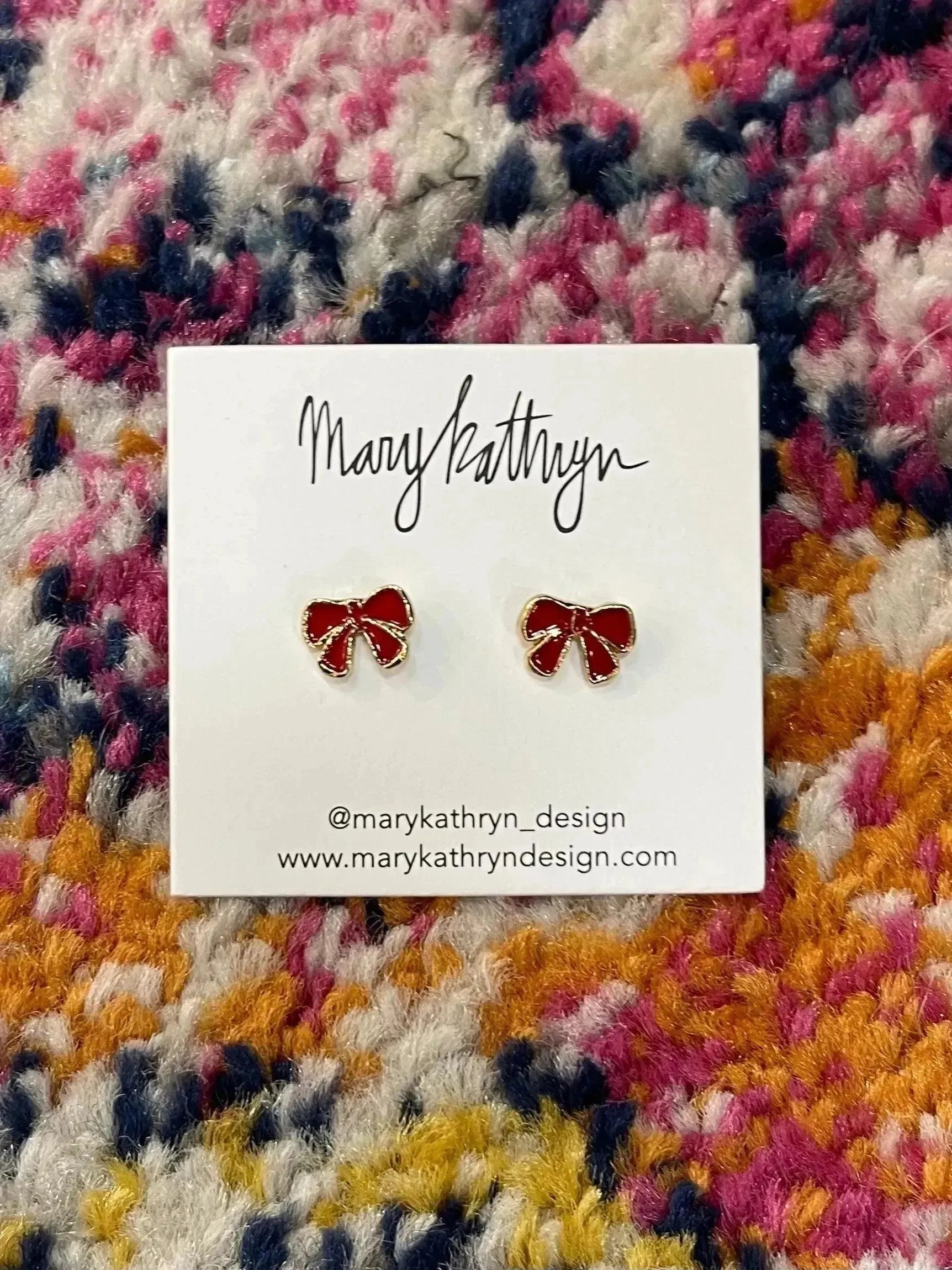 Holly Jolly Ribbon Earrings on Simply Obsessed