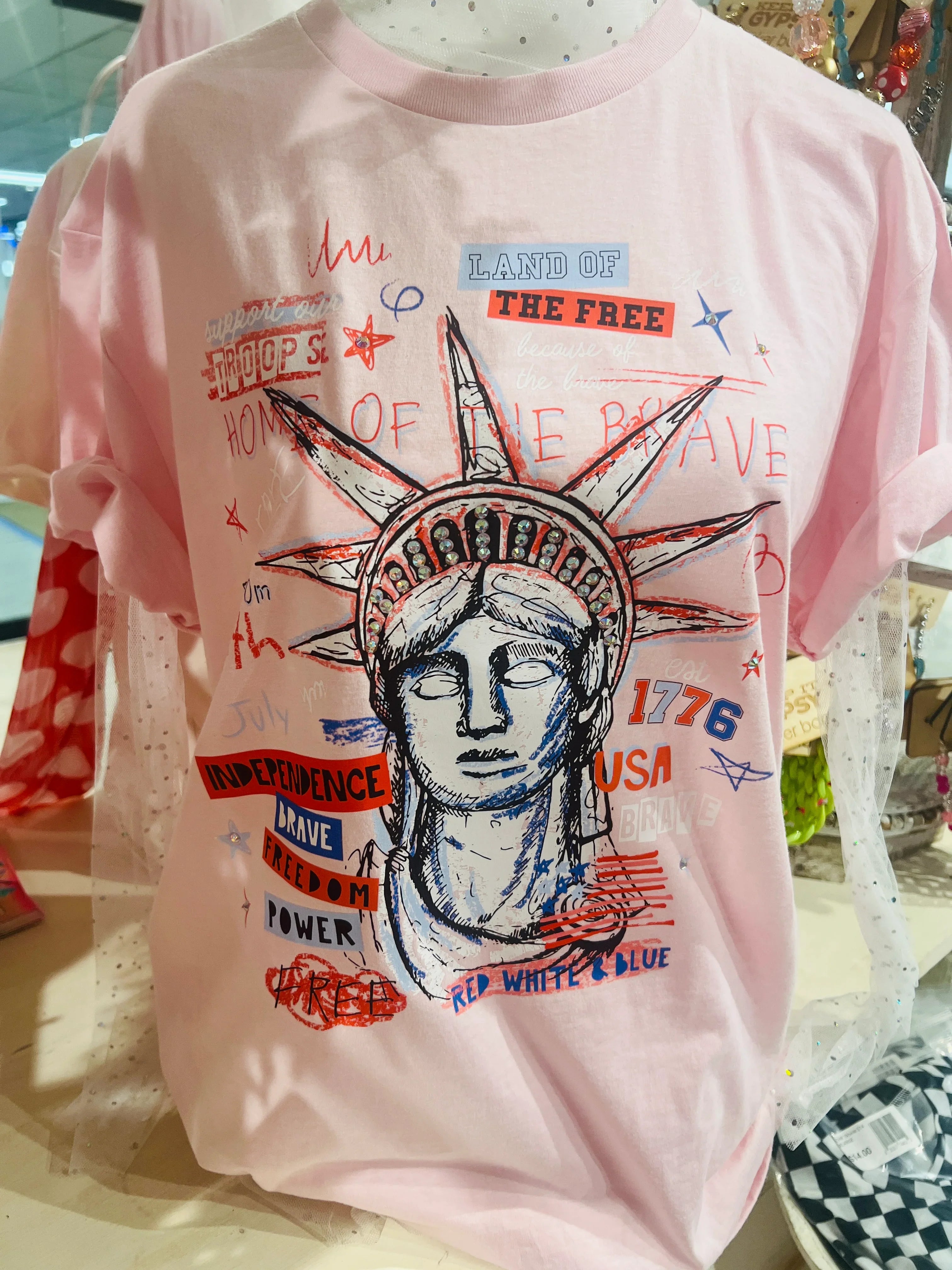 KIG Bling Land of the Free Tee on Simply Obsessed