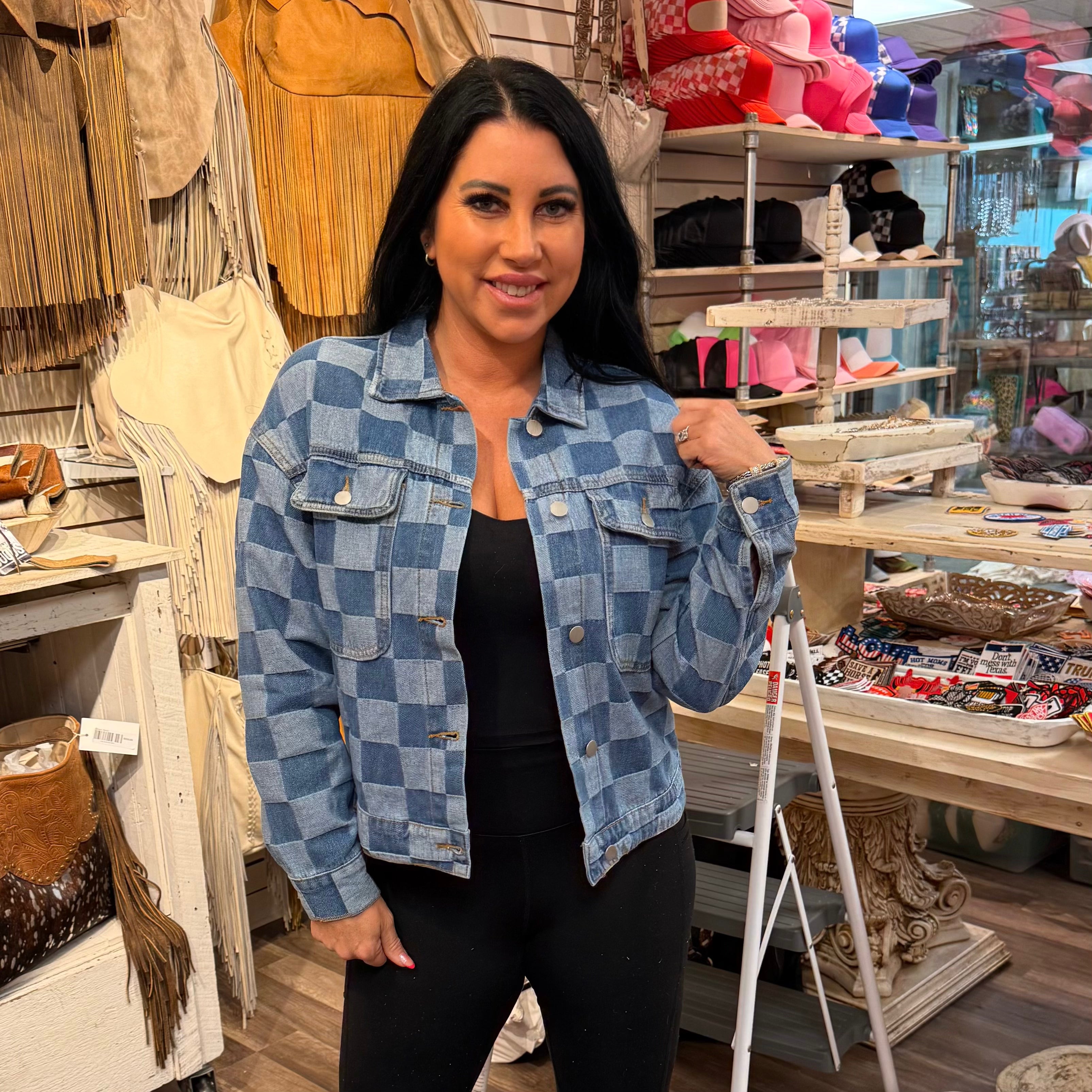 KIG Boyfriend Checkered Jacket on Simply Obsessed