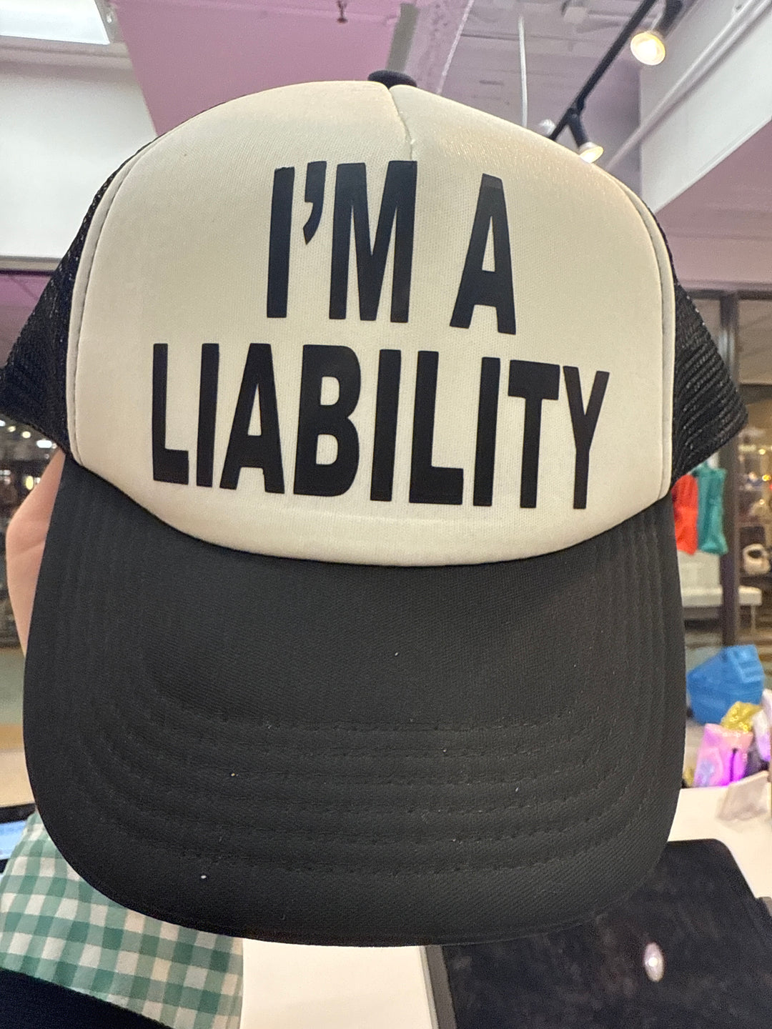 KIG I'm a Liability Trucker Hat on Simply Obsessed