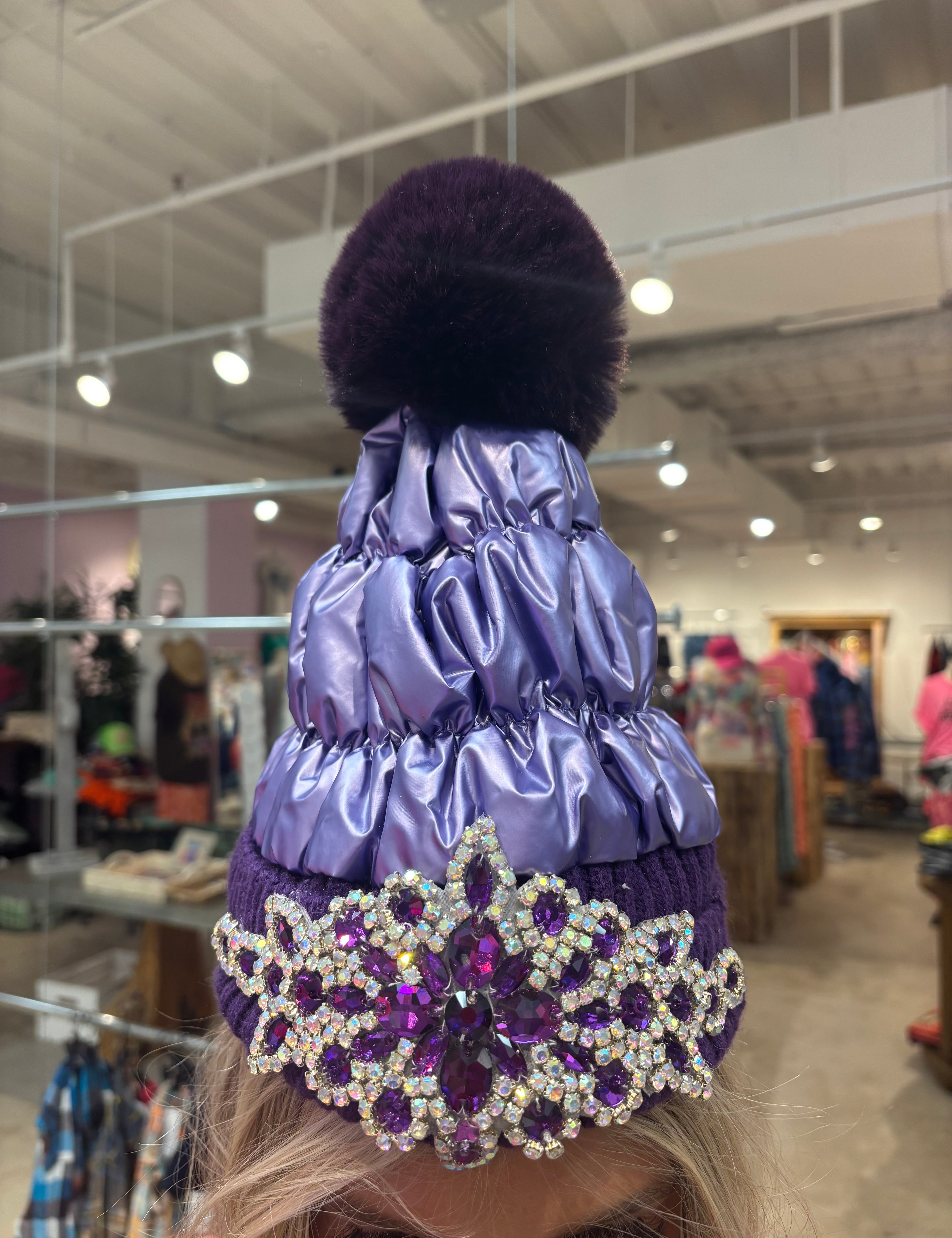 KIG Jewel Puff Beanies on Simply Obsessed