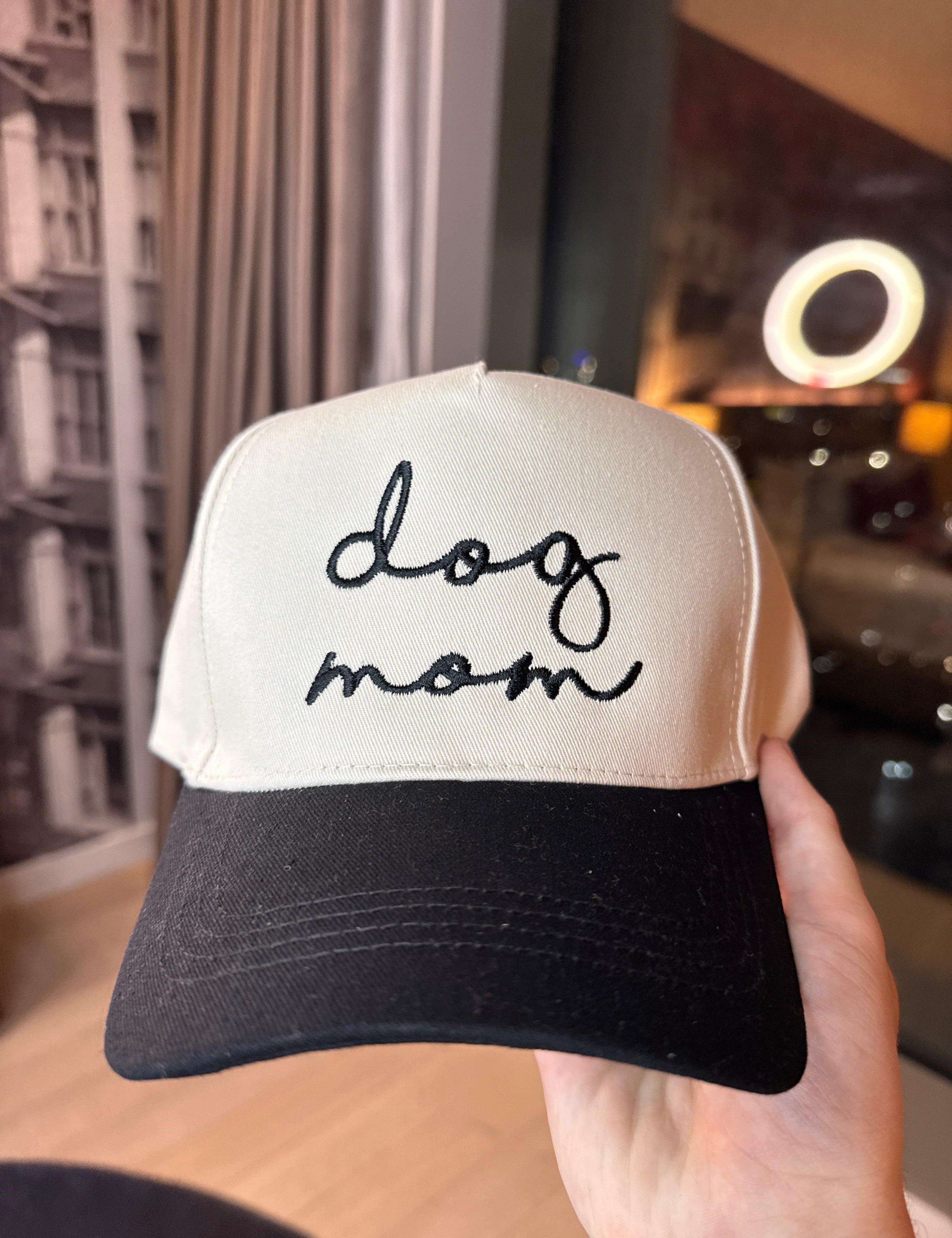 LA Finds Black Embroidered Dog Mom Hat on Simply Obsessed