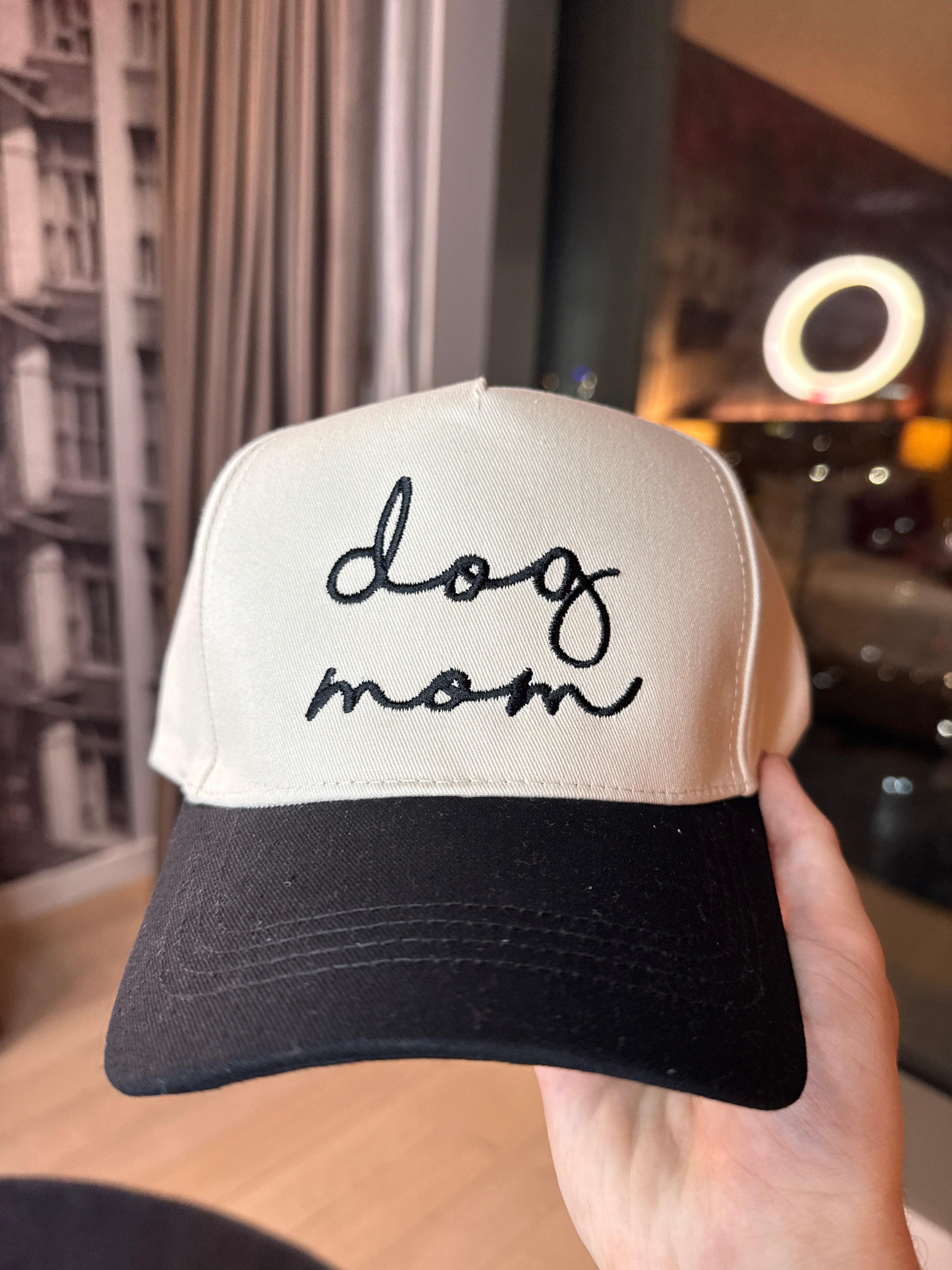 LA Finds Black Embroidered Dog Mom Hat on Simply Obsessed