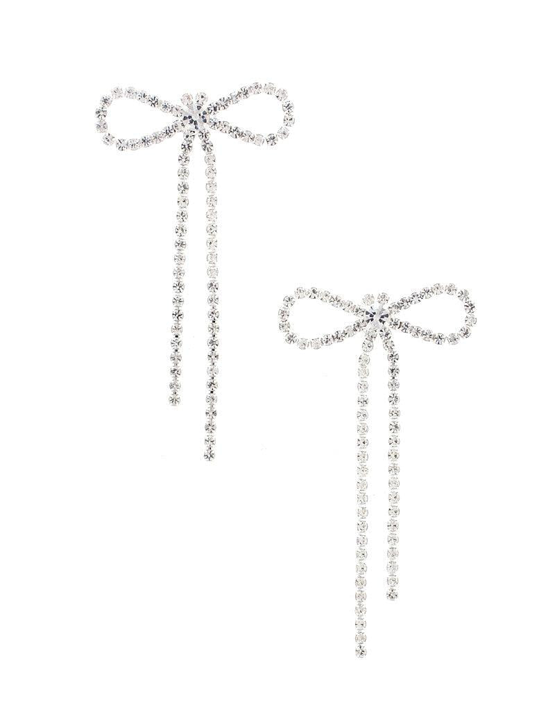 LA Finds Crystal Bow Earrings on Simply Obsessed