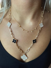 LA Finds Crystal Clover Necklace on Simply Obsessed