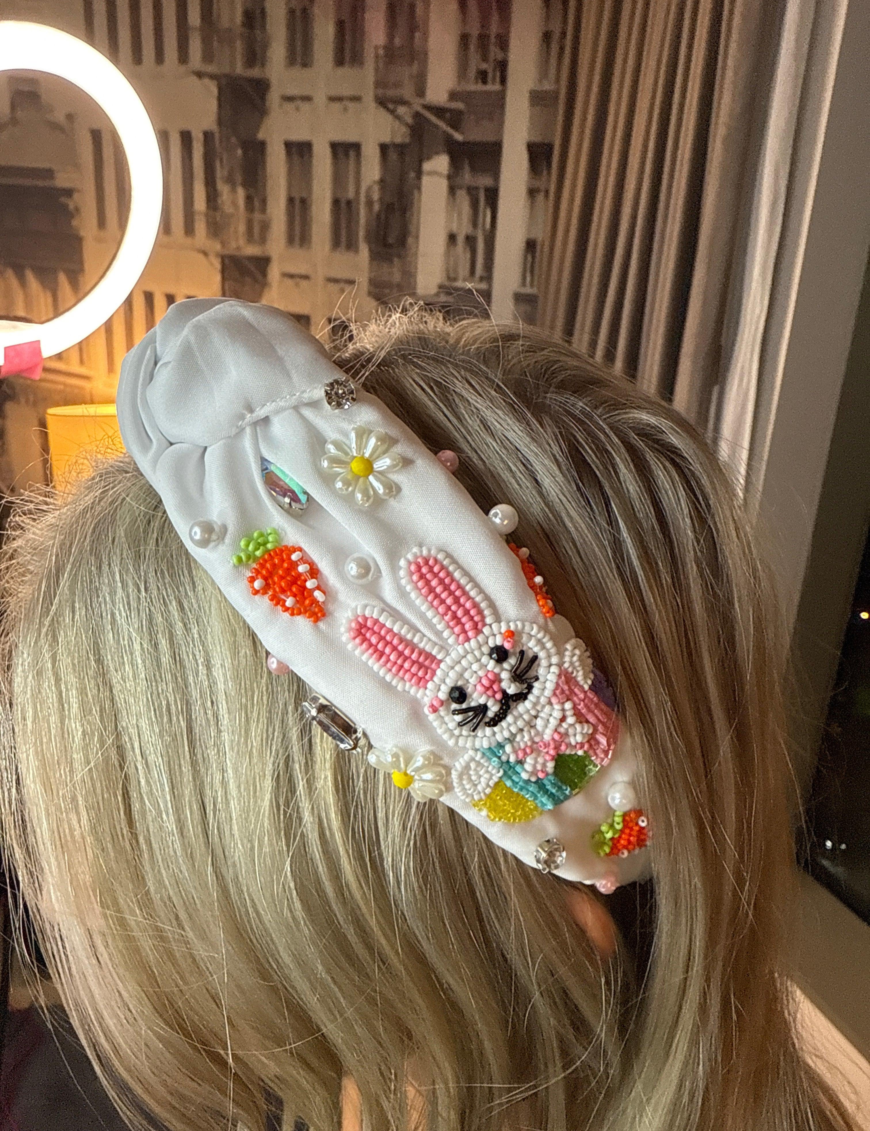 LA Finds Easter Bunny Seed Bead Headband on Simply Obsessed