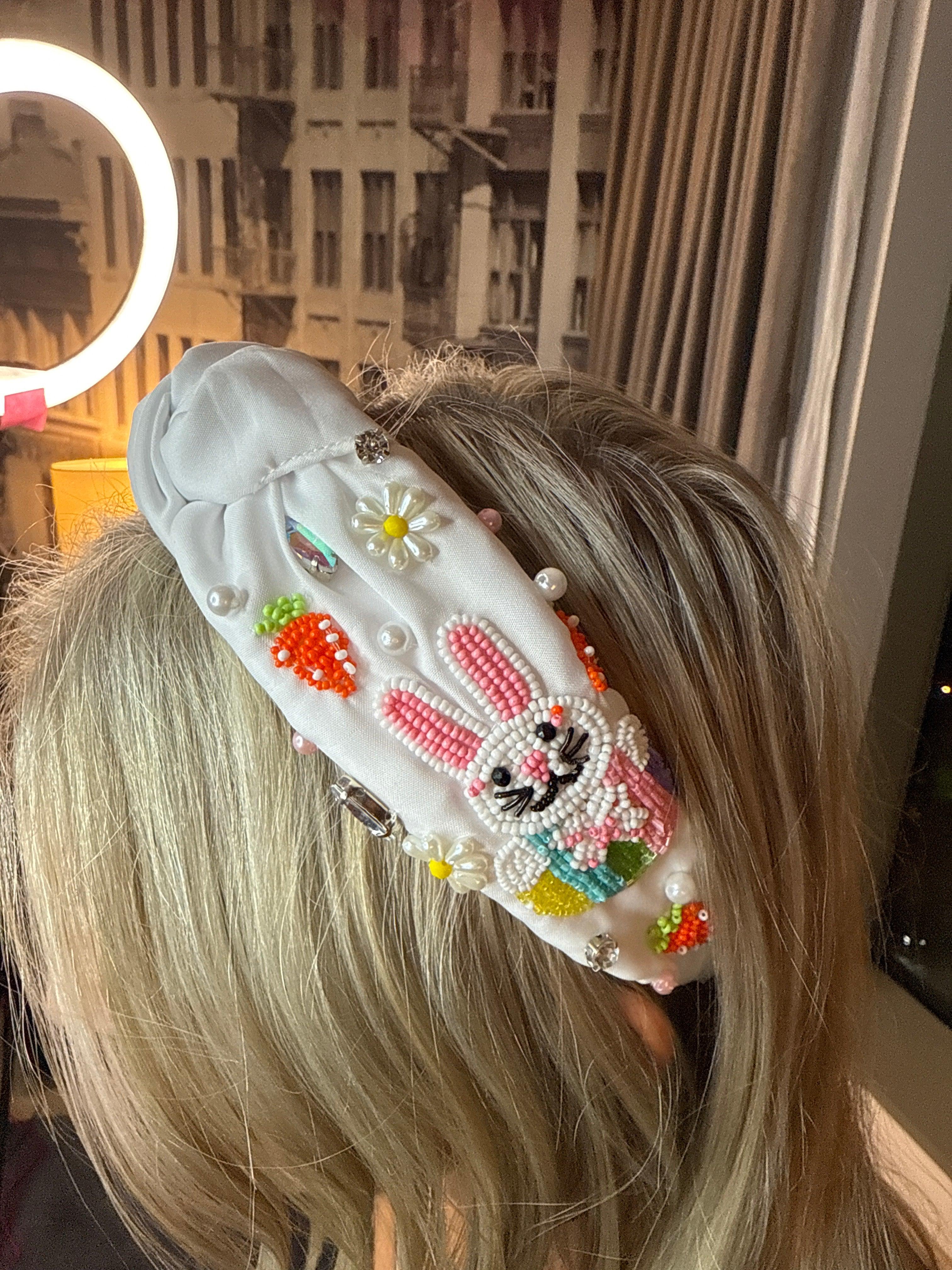 LA Finds Easter Bunny Seed Bead Headband on Simply Obsessed