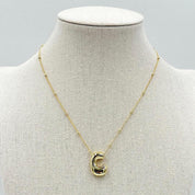 LA Finds Gold Bubble Letter Necklaces on Simply Obsessed