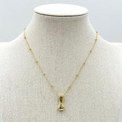 LA Finds Gold Bubble Letter Necklaces on Simply Obsessed