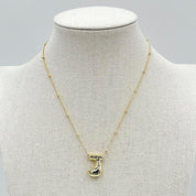 LA Finds Gold Bubble Letter Necklaces on Simply Obsessed