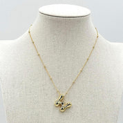 LA Finds Gold Bubble Letter Necklaces on Simply Obsessed