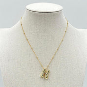 LA Finds Gold Bubble Letter Necklaces on Simply Obsessed