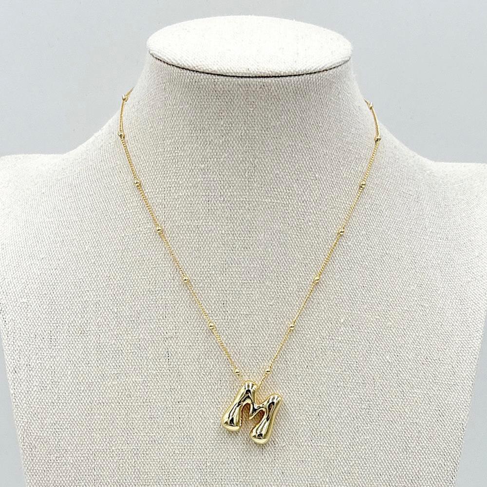 LA Finds Gold Bubble Letter Necklaces on Simply Obsessed