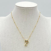 LA Finds Gold Bubble Letter Necklaces on Simply Obsessed