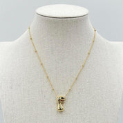 LA Finds Gold Bubble Letter Necklaces on Simply Obsessed