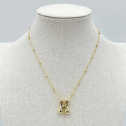 LA Finds Gold Bubble Letter Necklaces on Simply Obsessed