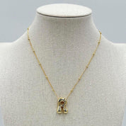 LA Finds Gold Bubble Letter Necklaces on Simply Obsessed