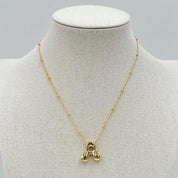LA Finds Gold Bubble Letter Necklaces on Simply Obsessed