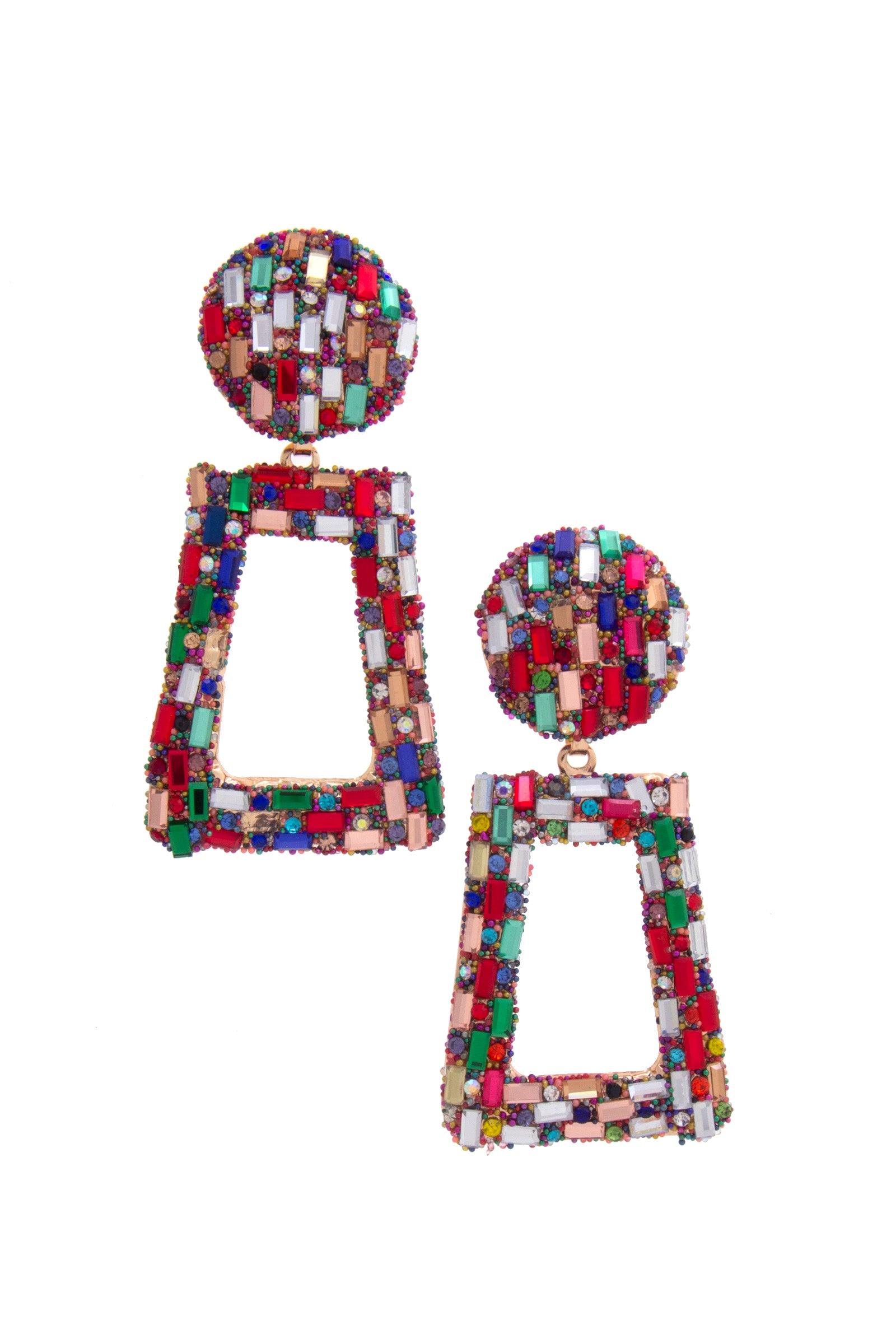 LA Finds Multi Gem Earrings on Simply Obsessed