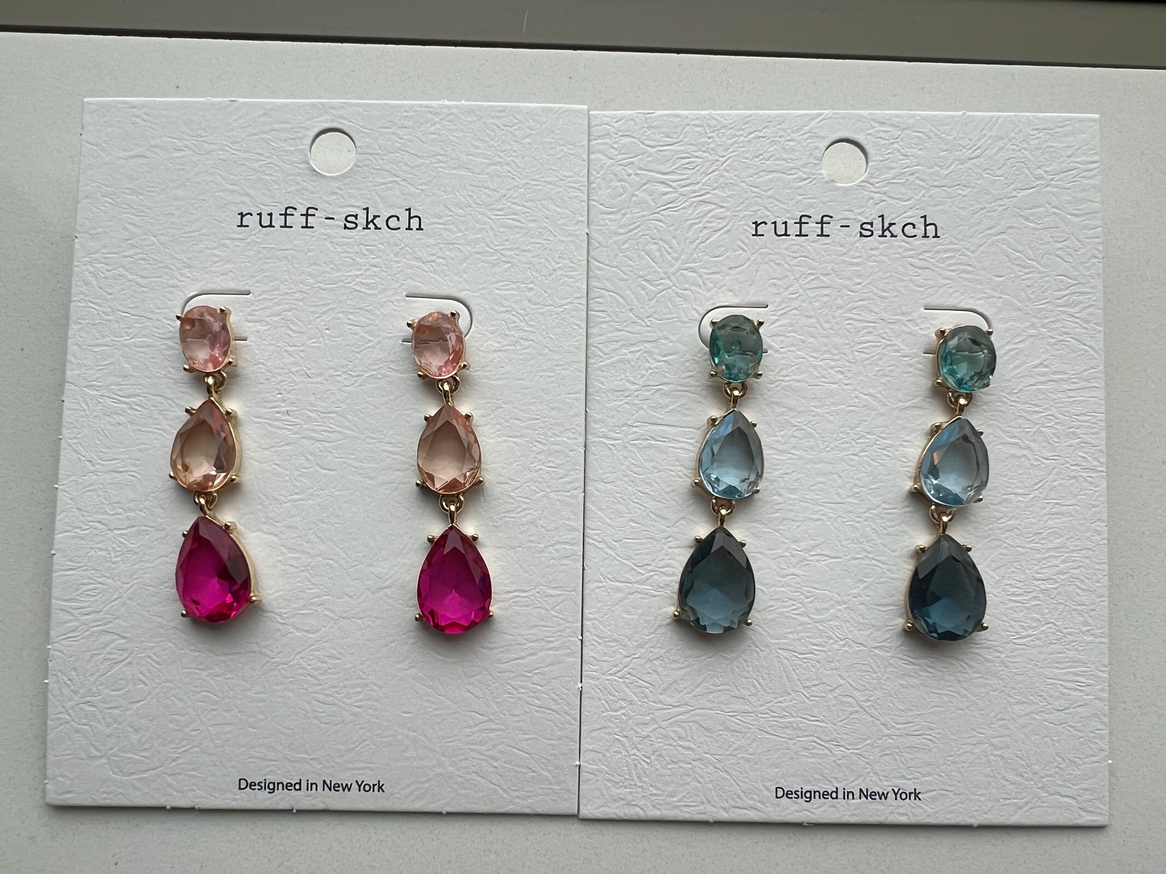 LA FINDS Ombre Rhinestone Earrings on Simply Obsessed