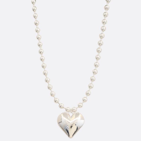 LA Finds Puffy Heart Ball Chain Necklace on Simply Obsessed