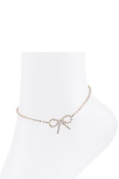 LA Finds Rhinestone Bow Anklet on Simply Obsessed