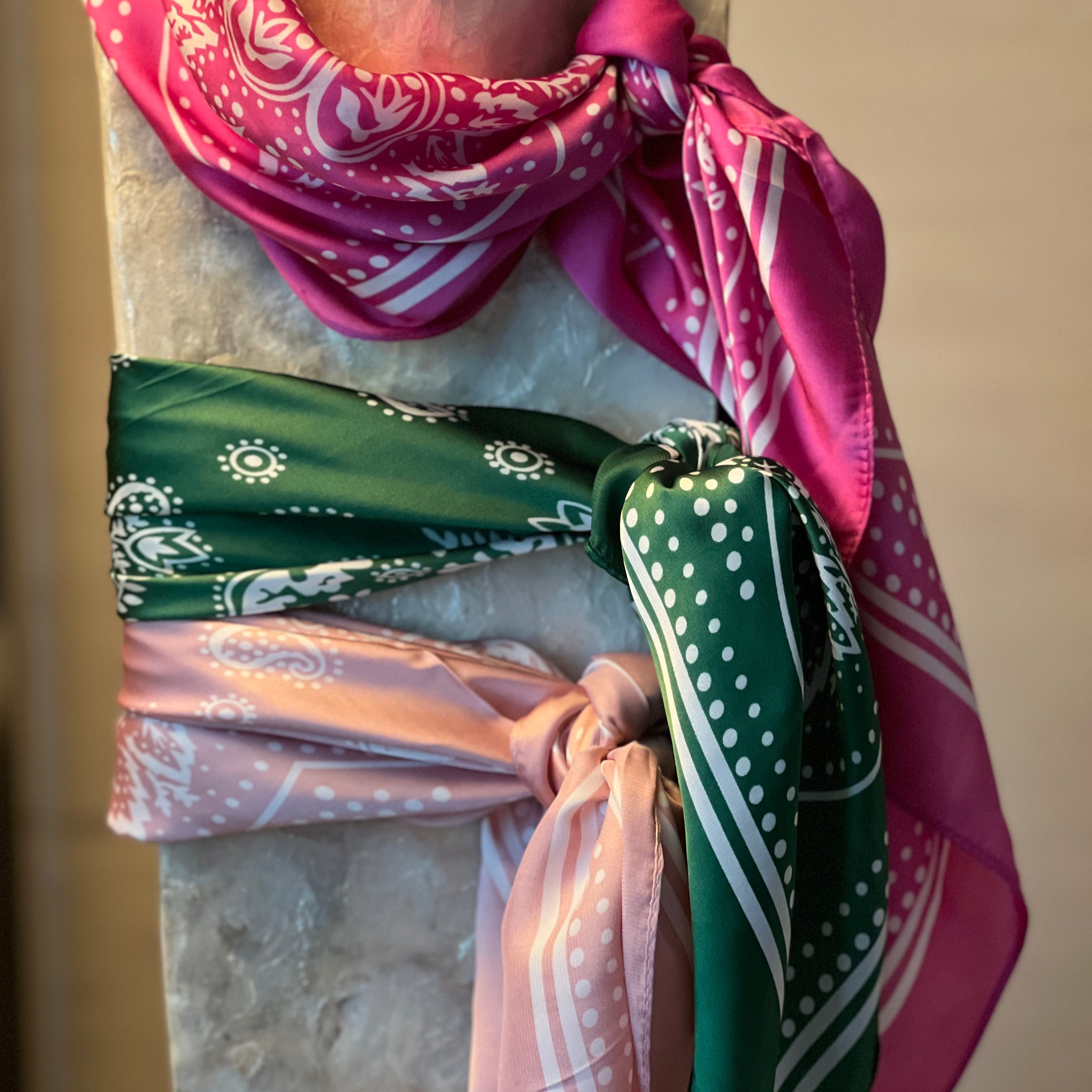 LA FINDS Silky Bandana Scarf on Simply Obsessed