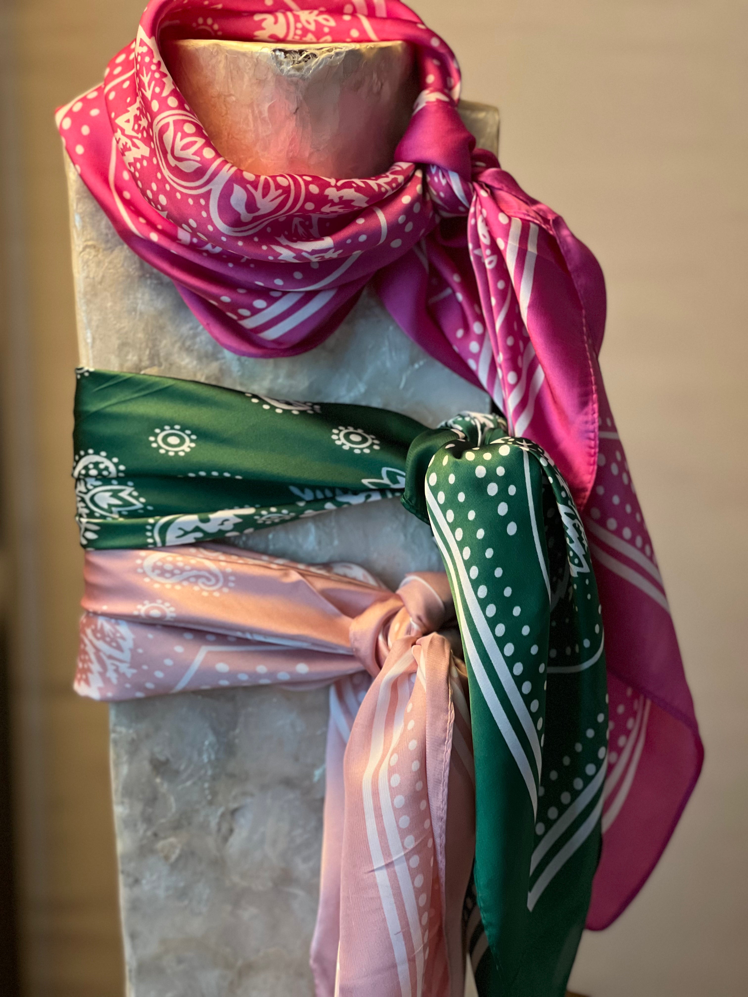 LA FINDS Silky Bandana Scarf on Simply Obsessed
