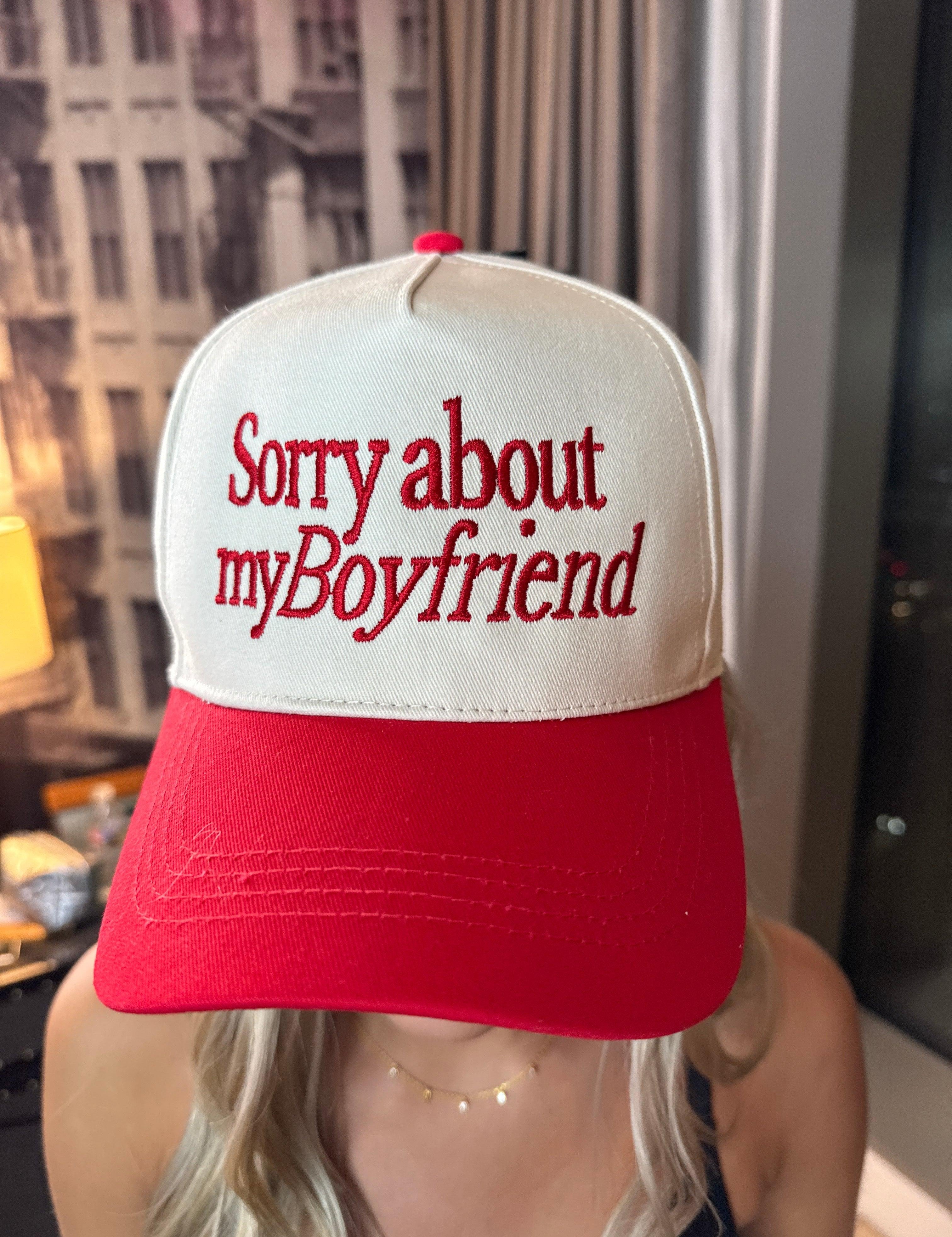 LA Finds Sorry about my Boyfriend Embroidered Hat on Simply Obsessed