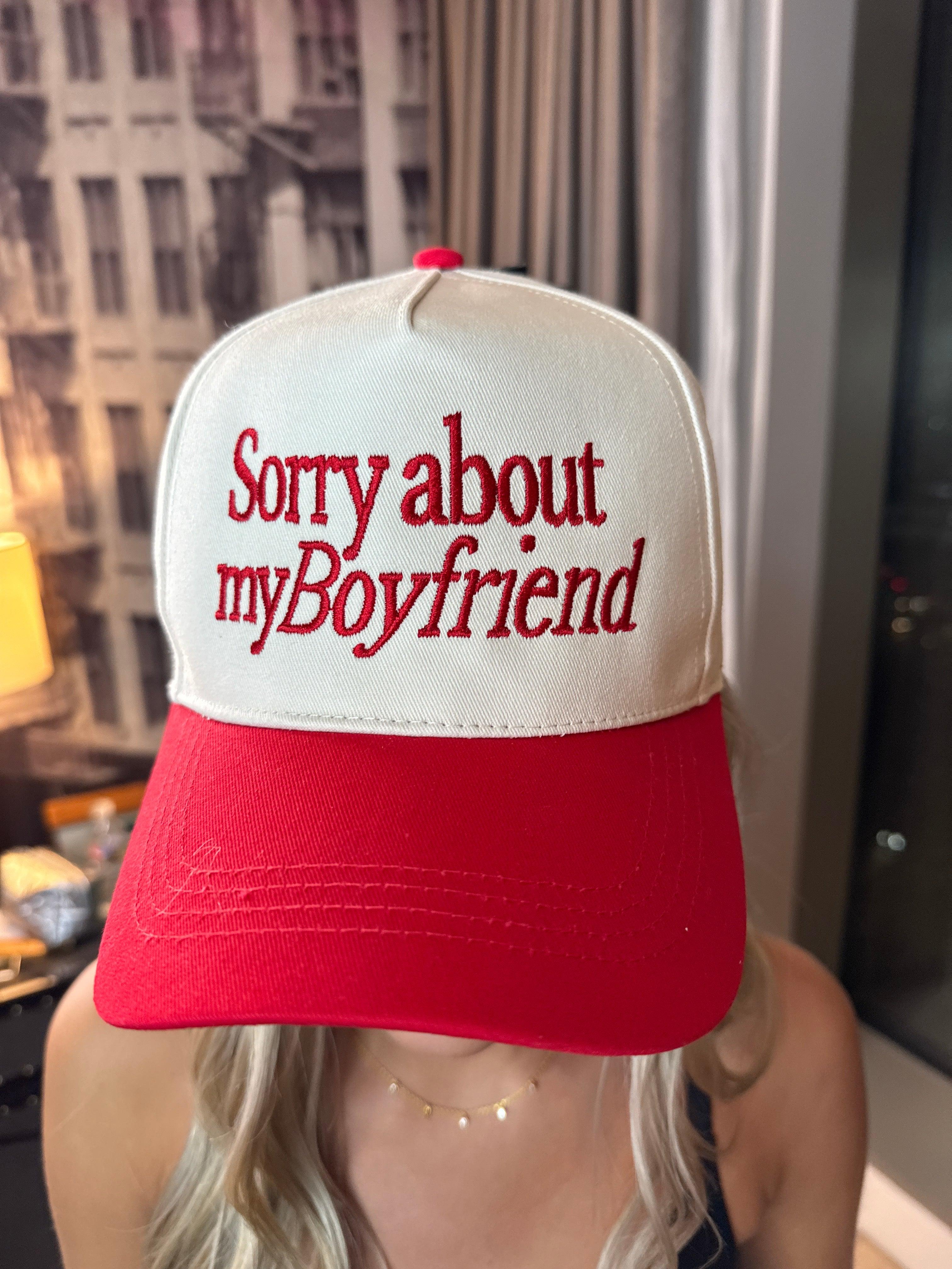 LA Finds Sorry about my Boyfriend Embroidered Hat on Simply Obsessed
