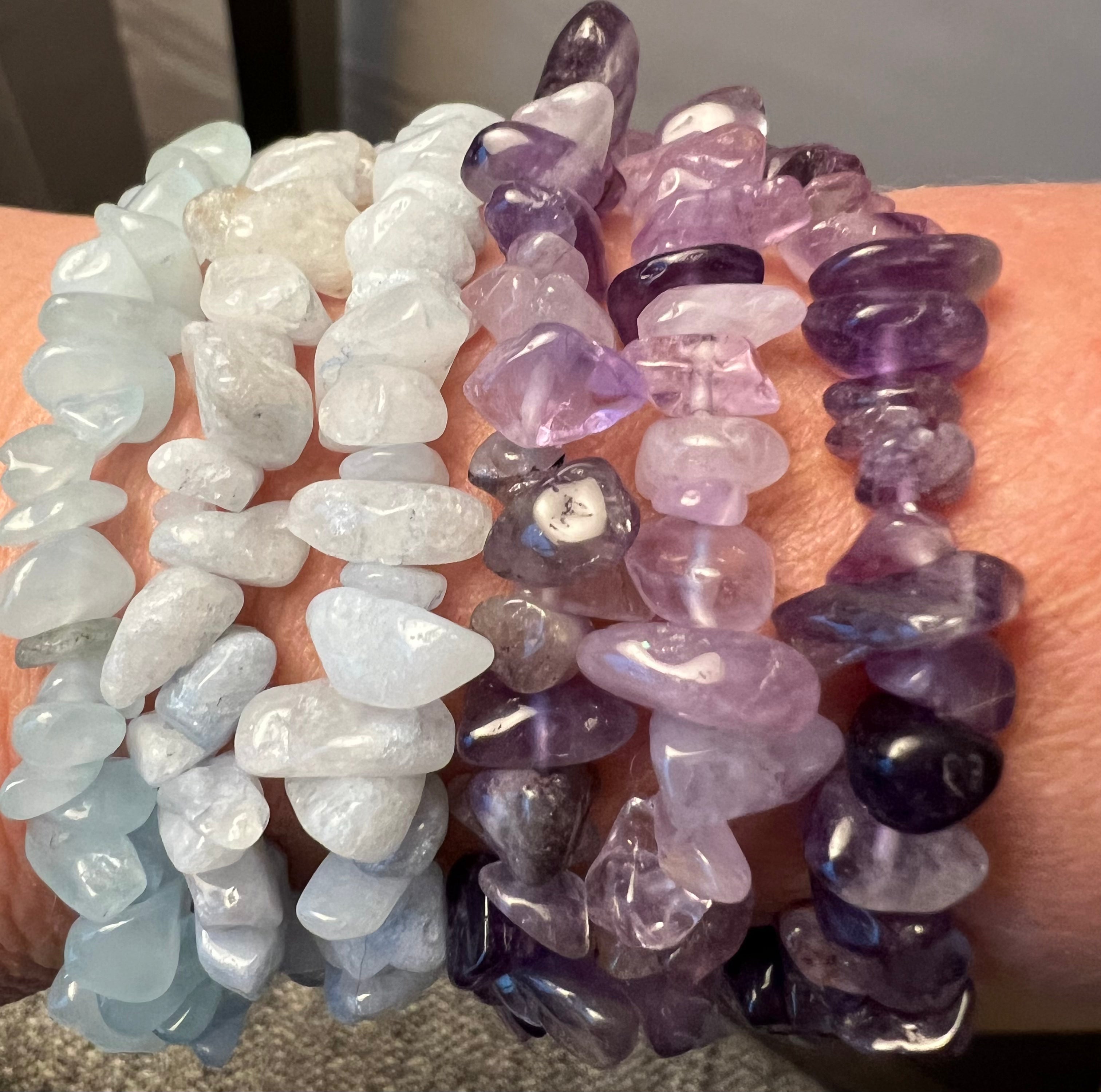 LA FINDS Stone Chip Stretchy Bracelet Stacks on Simply Obsessed