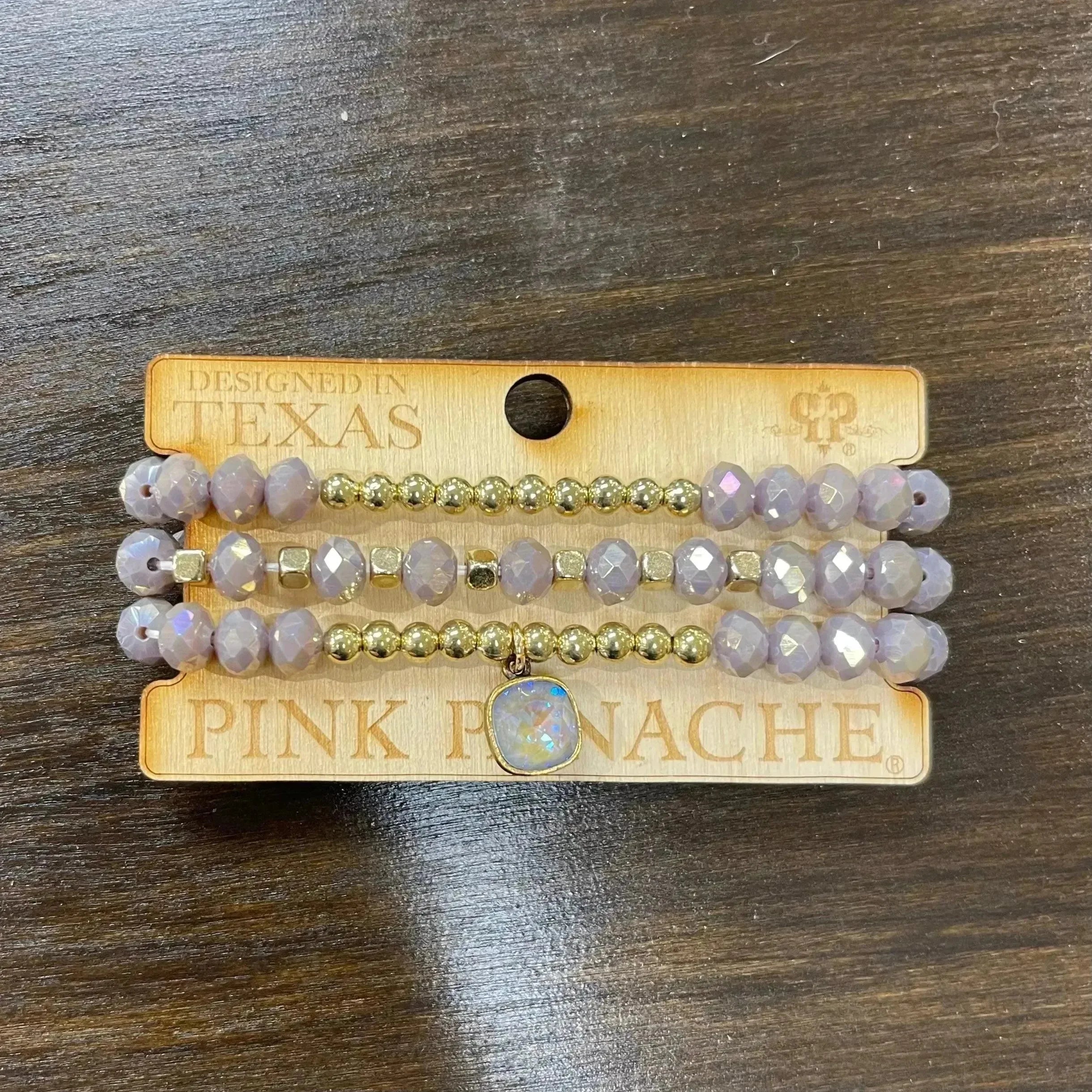 Lavender/Gold Beaded Stack on Simply Obsessed