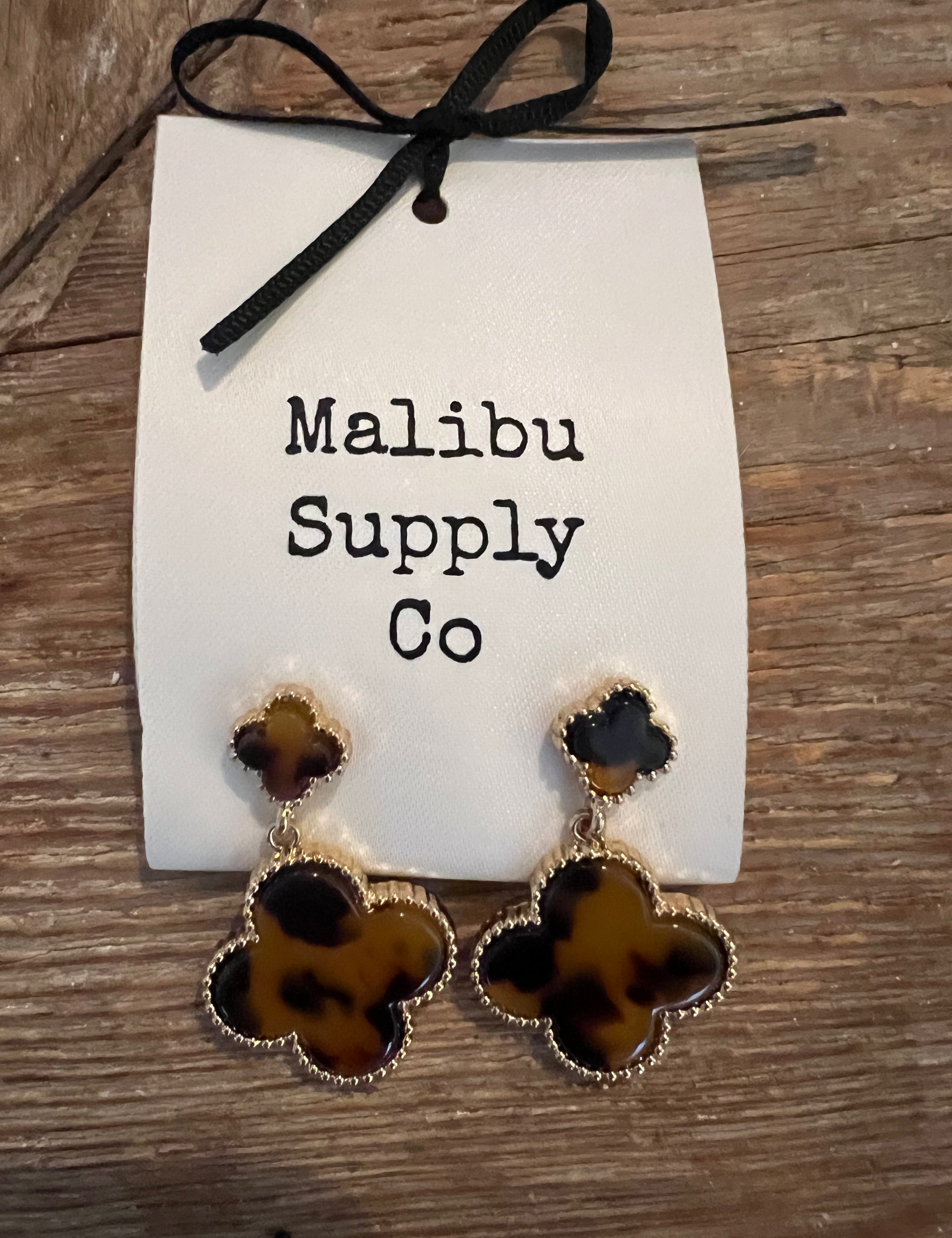 Leopard Clover Earrings on Simply Obsessed