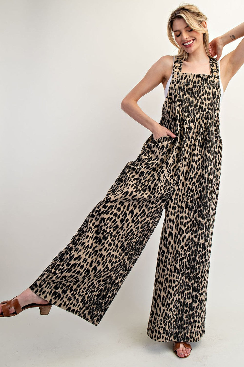EESOME Leopard Wide Leg Jumpsuit * Vegas Lives* (Copy) on Simply Obsessed