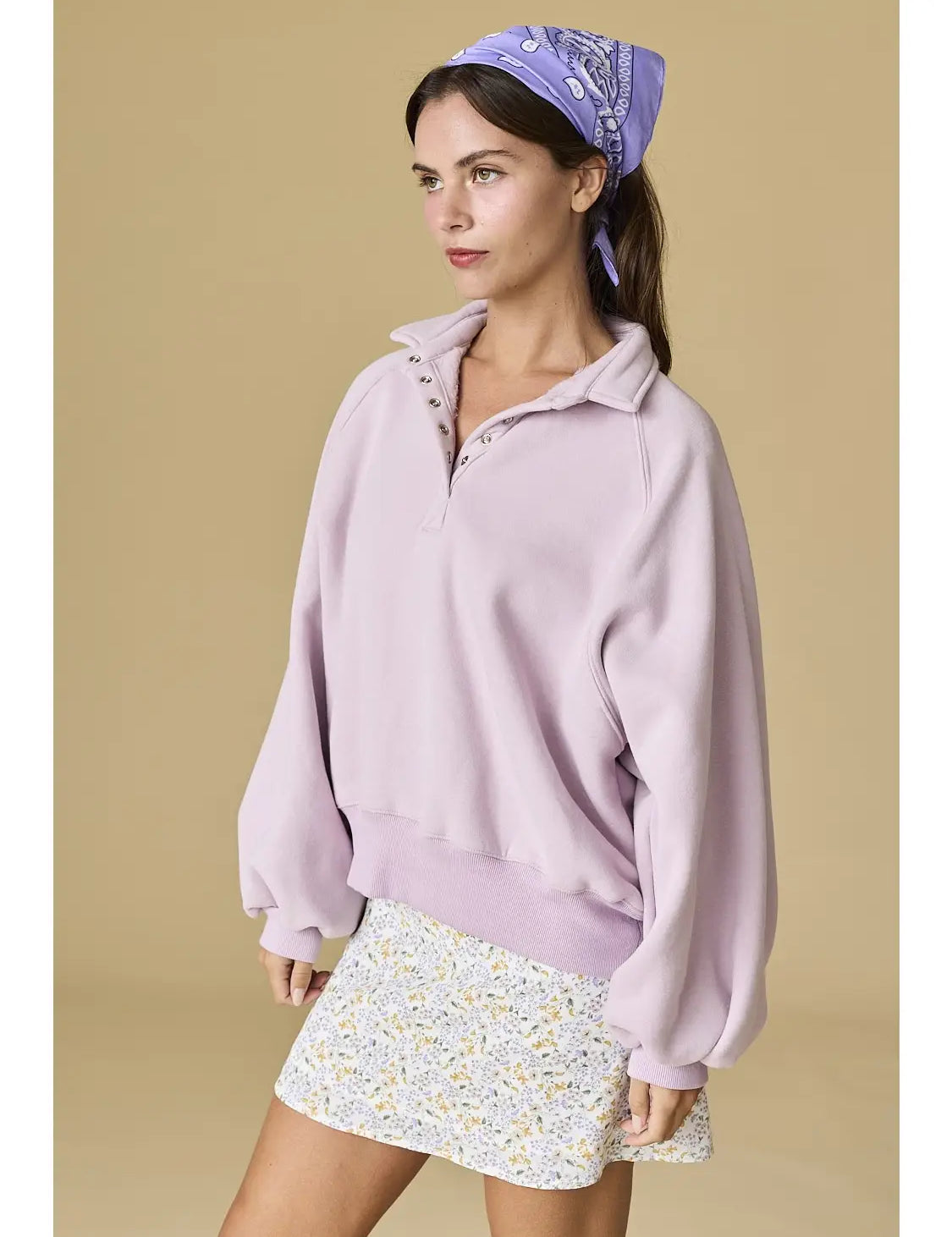 PAPERMOON Piper Snap Button Collared Sweatshirt **NEW COLORS** on Simply Obsessed