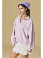 PAPERMOON Piper Snap Button Collared Sweatshirt **NEW COLORS** on Simply Obsessed